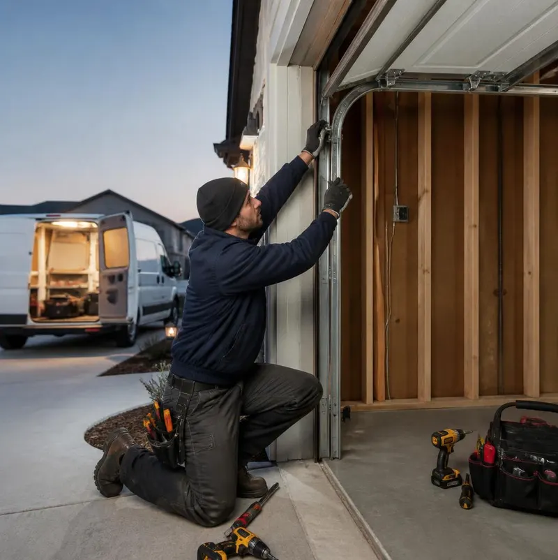 Off Track Door Repair in Laurel
